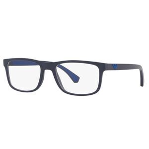 Emporio Armani EA3147 Eyeglasses | Matte Blue | 53-18-142 | Rectangle | Men’s